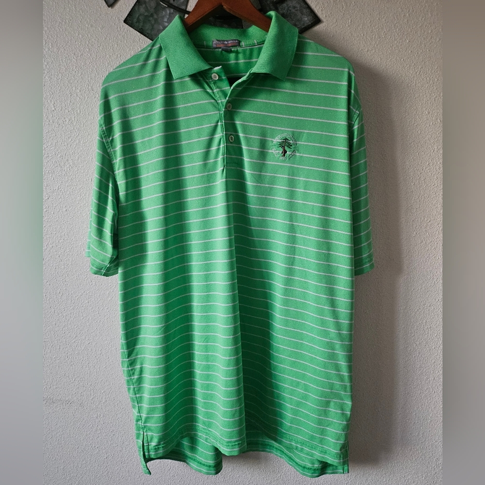 Peter Millar Men White Green Summer Comfort Wequetonsing Golf 1896 Club size XL. - Picture 1 of 13